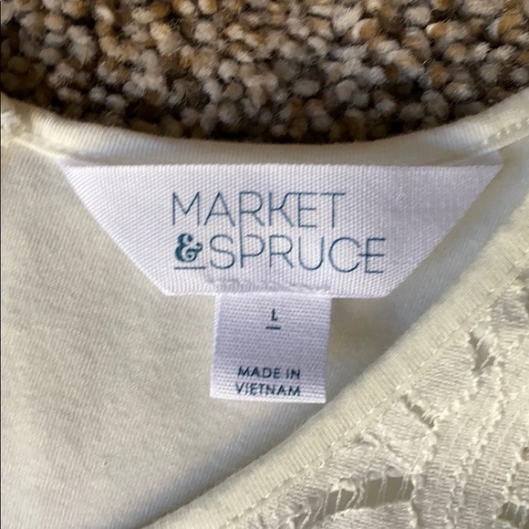 White lace detail short sleeved blouse - Picture 3 of 5